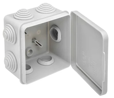 Коробка распред. 80х80х55, IP54, ОП, серый (108) Gusi Electric С3В87 фото 2