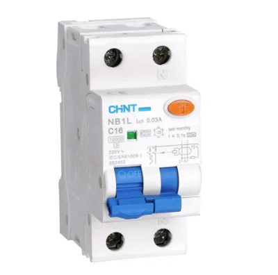 Диф. автомат NB1L 1P+N C6 30мА тип AC 10кА (36mm) (R) CHINT 203104 фото 1