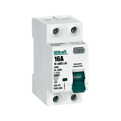ВДТ 2P 63А 30мА тип AC 6кА УЗО-03 нов. DEKraft 14210DEK фото 1