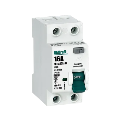 ВДТ 2P 63А 30мА тип AC 6кА УЗО-03 нов. DEKraft 14210DEK фото 1