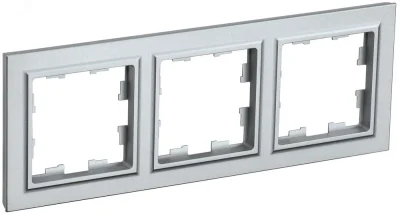 BRITE Рамка 3 поста РУ-3-БрА алюминий IEK BR-M32-K47 фото 1