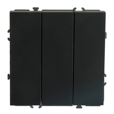 Выключатель СП 3-м механизм (черный уголь) soft touch Эмили RSW10-5108-05 STEKKER 49844 фото 1
