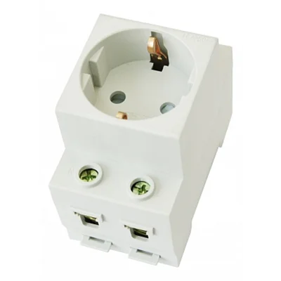 Розетка AC30-111 с заземляющим контактом на DIN-рейку CHINT 775001 фото 1