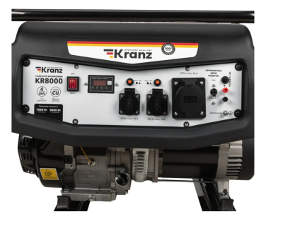 Генератор бензиновый KR8000, 8кВт, 230В, 25л,ручной старт KRANZ Kranz KR-16-1137 фото 1