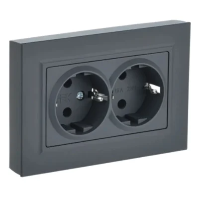 BRITE Роз. 2-я с з/к/ш 16А в сб. РСш12-3-БрГ граф. IEK BR-R24-16-K53-F фото 1