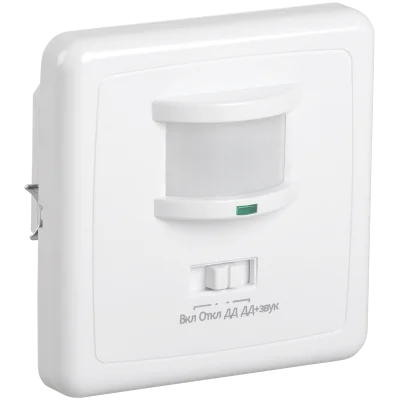 Датчик движения ДД 035 белый, макс. нагрузка 500Вт, угол обзора 140град., дальность 12м, IP20, L IEK фото 1