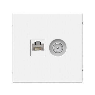 ARTGALLERY РОЗЕТКА двойная ТВ + компьютерная RJ45, кат. 5Е, ЛОТОС Systeme Electric GAL001389 фото 1