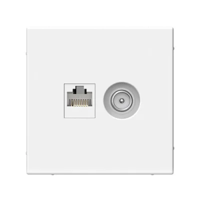 ARTGALLERY РОЗЕТКА двойная ТВ + компьютерная RJ45, кат. 5Е, ЛОТОС Systeme Electric GAL001389 фото 1