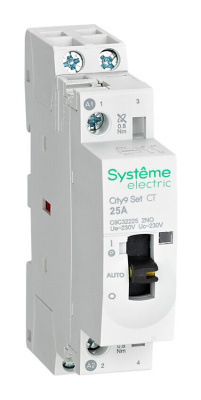 City9 Set Контактор 2P 2НО 25A AC 230В-230В Systeme Electric C9C32225 фото 1
