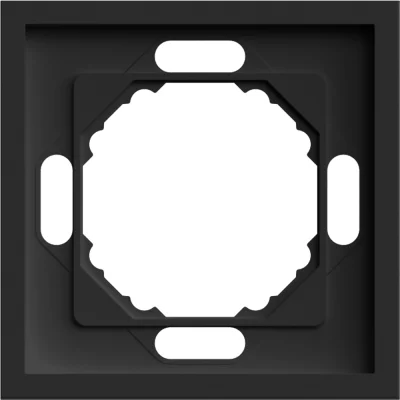 Рамка 1-местная, серия эмили, черный уголь, soft touch STEKKER 49858 фото 1