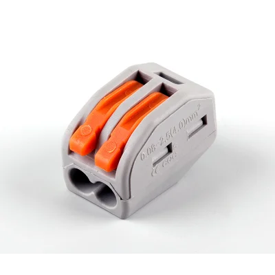 Клемма 2 х (0,08-2,5/4) монтажная LD222-412 [уп. 100шт] STEKKER 32396 фото 1