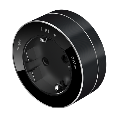 Розетка 2К+З круглая 16А/250В MultiTrack Антрацит Systeme Electric MTK13001B фото 1