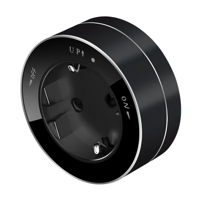 Розетка 2К+З круглая 16А/250В MultiTrack Антрацит Systeme Electric MTK13001B фото 1