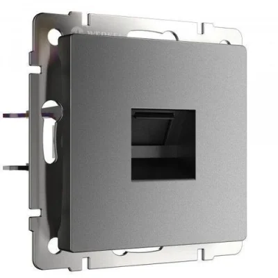 Розетка Ethernet RJ-45 (графит матовый) W1181064 Werkel a063108 фото 1