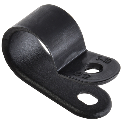 Скоба крепежная 12мм нейлоновая черная (50шт) IEK USK11-12-050-K02 фото 1