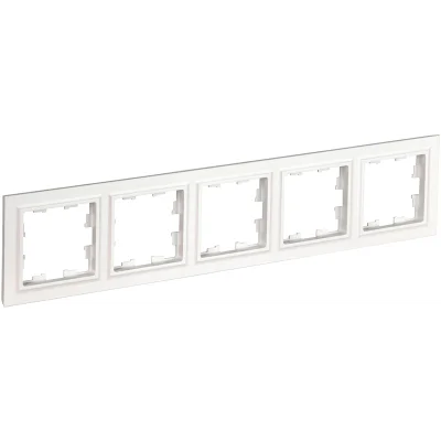 BRITE Рамка 5-мест. РУ-5-БрБ бел. IEK BR-M52-K01 фото 1