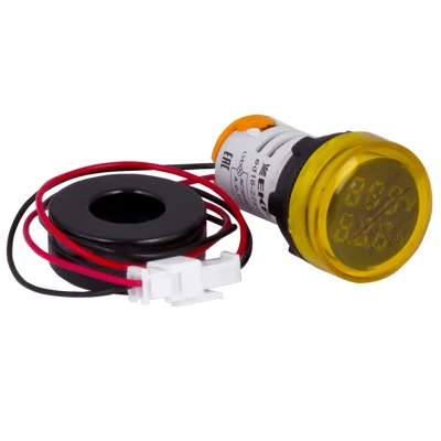 Индикатор значения тока и напряжения желтый ED16-22AVD 100А PROxima в комплекте с трансформаторо EKF фото 1