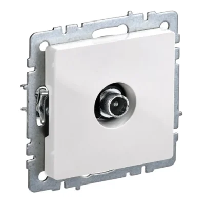 BRITE Роз. TV проходная РТВ10-0-БрБ бел. IEK BR-A10-P-K01 фото 1