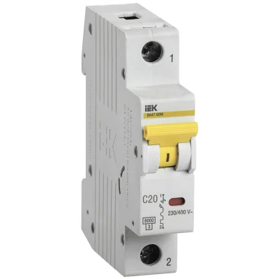 KARAT Авт. выкл. ВА47-60M 1P C 20А 6кА IEK MVA31-1-020-C фото 1