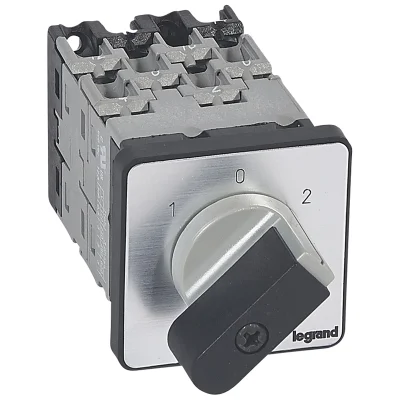 Переключатель на 2 направления - с положением ''0'', 45° - PR 12 - 4П - 8 контактов - крепление на д фото 1