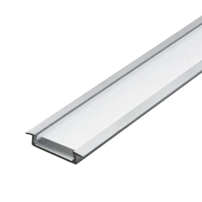 Профиль алюминиевый "встраиваемый широкий", серебро, 2000*31*6мм CAB252 с матовым экрано Feron 10293 фото 1