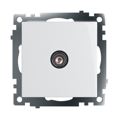 Розетка телевизионная 1-местная (механизм), серия Катрин, GLS00-7108-01, белый STEKKER 39306 фото 1