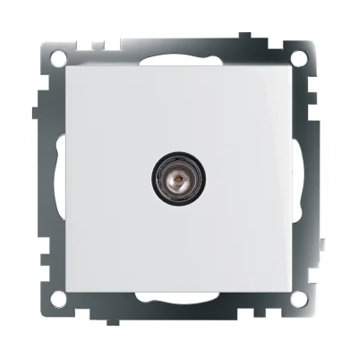 Розетка телевизионная 1-местная (механизм), серия Катрин, GLS00-7108-01, белый STEKKER 39306 фото 1