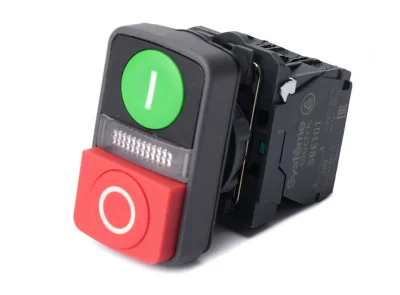 Кн двойн SB5 в сборе модуль 22мм з"I"+сиг ламп+кр выст"О" пластик 230ВАС 1НО+1НЗ SB Systeme Electric фото 1