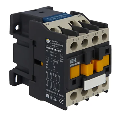 Контактор КМИ-11810 18А 230В/АС3 1NO IEK KKM11-018-230-10 фото 2