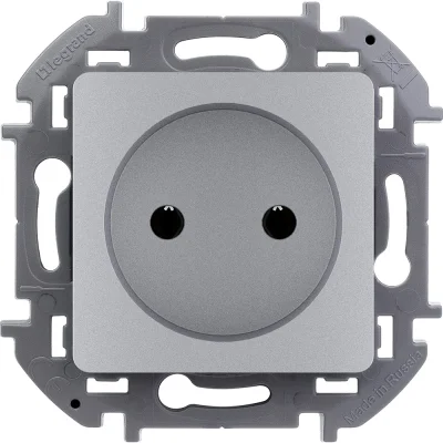 Розетка 2К - 16 А - 250 В~ - INSPIRIA - алюминий Legrand 673712 фото 1