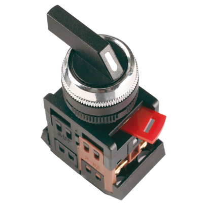 Переключатель АLС-22 черн. длин. рукоят. 2 фикс. полож. I-O 1з+1р IEK BSW10-ALC-2-K02 фото 1