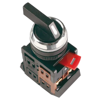 Переключатель АLС-22 черн. длин. рукоят. 2 фикс. полож. I-O 1з+1р IEK BSW10-ALC-2-K02 фото 1