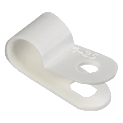 Скоба крепежная 6мм нейлоновая белая (50шт) IEK USK11-06-050-K01 фото 1