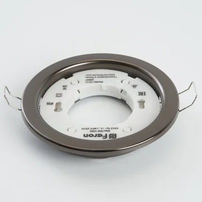 Светильник потолочный встраиваемый, 20W 230V GX53, черный хром, без лампы Feron 28947 фото 1