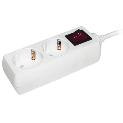 Удлинитель У02К-выкл. 2 места 2P+PE/3 метра 3х1мм2 16А/250 IEK WYP10-16-02-03-ZK-N фото 1