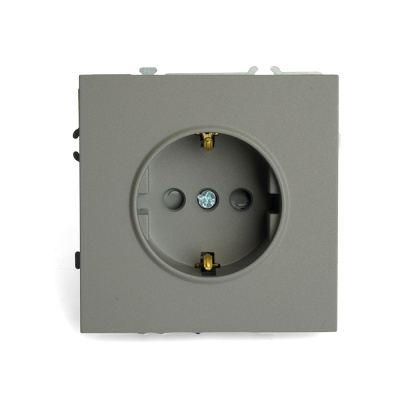 Розетка 1-местная с защитной шторкой с/з (механизм), , 250В, 16А, серия эмили, RST16-5110-10, STEKKE фото 1