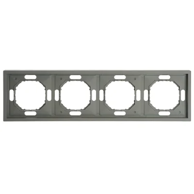 Рамка 4-местная (платиново-серый) soft touch Эмили STEKKER 49965 фото 1