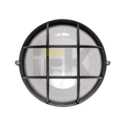 Светильник НПП1302 черный/круг с реш.60Вт IP54 IEK LNPP0-1302-1-060-K02 фото 1