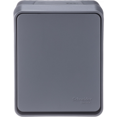 AtlasDesign PROFI IP54 О/У 1-клавишный ВЫКЛЮЧАТЕЛЬ 10 АХ, АНТРАЦИТ Systeme Electric ATN544011 фото 1