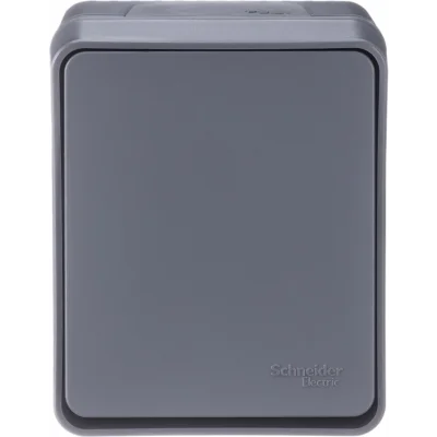 AtlasDesign PROFI IP54 О/У 1-клавишный ВЫКЛЮЧАТЕЛЬ 10 АХ, АНТРАЦИТ Systeme Electric ATN544011 фото 1