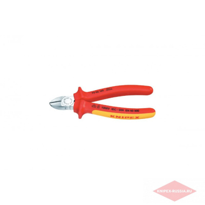 Бокорезы VDE, 160 мм, хром, 2-комп диэлектрические ручки, SB KNIPEX KN-7006160SB фото 1