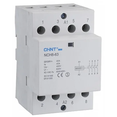 Контактор модульный NCH8-40/40 40А 4НО AC220/230В, 50Гц (R) CHINT 256099 фото 1