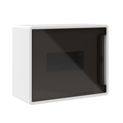 Щит настен. 8 мод. (224х181х102) IP40 белый, с тонированной дверцей, с 1 шиной PEN на 8отв., FRAME F фото 1