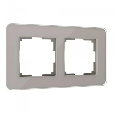 Рамка из стекла на 2 поста Elite дымчатый W0022417 Werkel a057875 фото 1