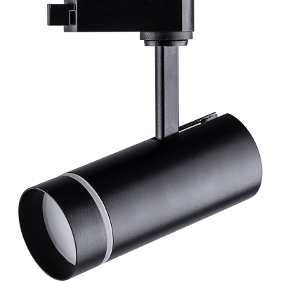 Светильник трековый светодиодный на шинопровод 20W, 1800 Lm, 4000К, черный, 80 градусов, AL106, сери фото 1