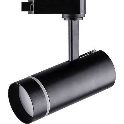 Светильник трековый светодиодный на шинопровод 20W, 1800 Lm, 4000К, черный, 80 градусов, AL106, сери фото 1