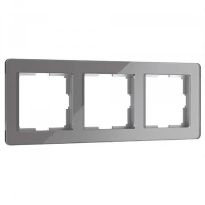 Рамка на 3 поста Acrylic графит W0032704 Werkel a059323 фото 1