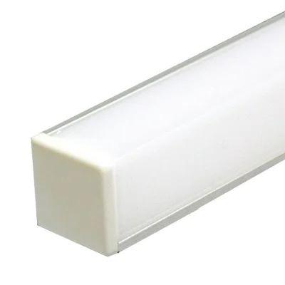 Профиль алюминиевый "угловой квадратный 16*16мм", серебро, CAB281 с матовым экраном, 2 заглушками, F фото 1