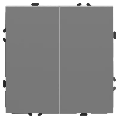 Выключатель СП 2-м механизм (платиново-серый) soft touch Эмили RSW10-5104-10 STEKKER 49944 фото 1