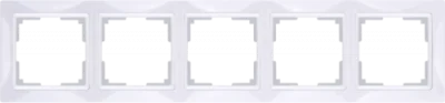 Рамка на 5 постов (белый, basic) Snabb W0052001 Werkel a051300 фото 1